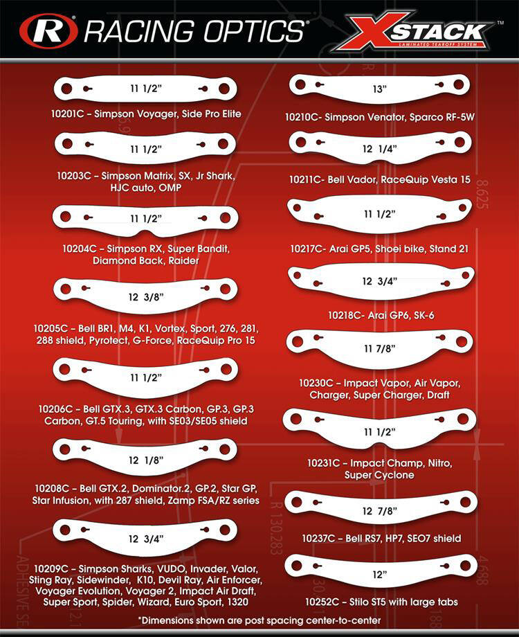 Racing Optics XStack Laminated Tearoffs 10253C for Stilo ST5 Racing Optics XStack Laminated Tearoffs 10253C for Stilo ST5